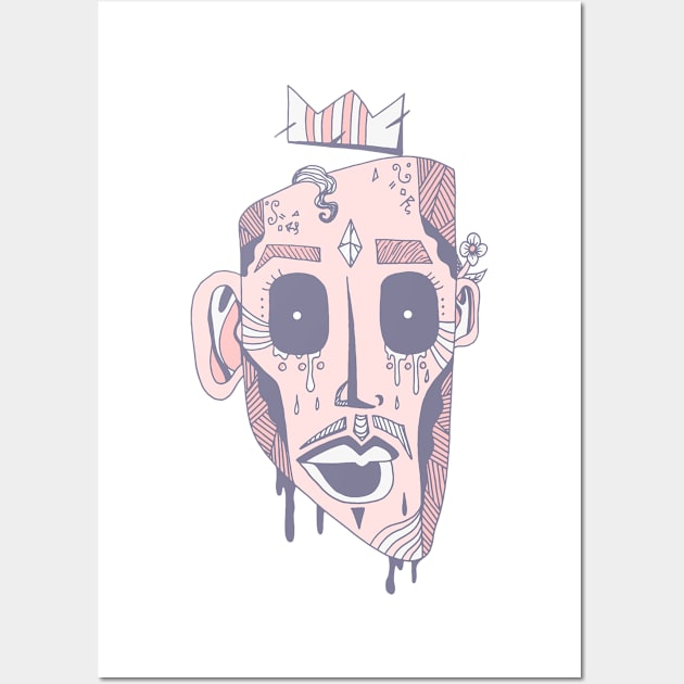 Npink Strange King Juan Wall Art by kenallouis